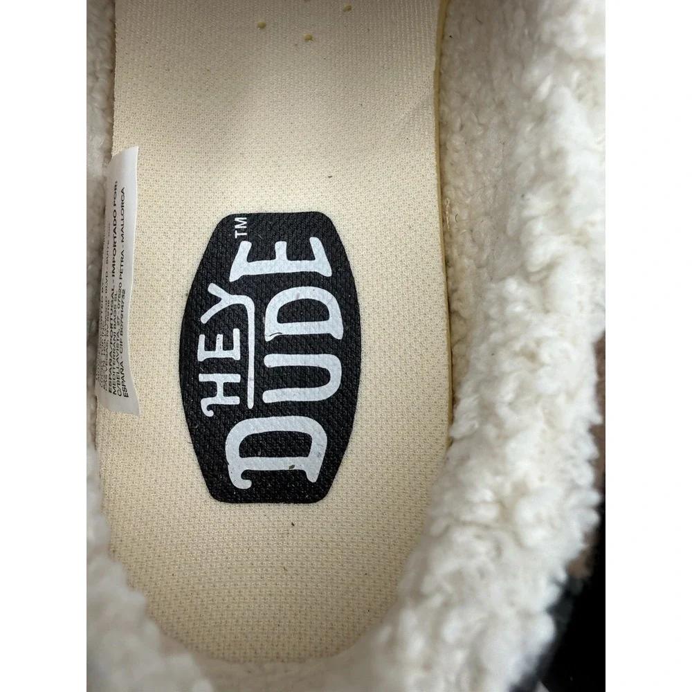 Hey Dude Wally Mens Size 10 Warmth Brown Faux Sherpa Casual Slip On Shoes NEW
